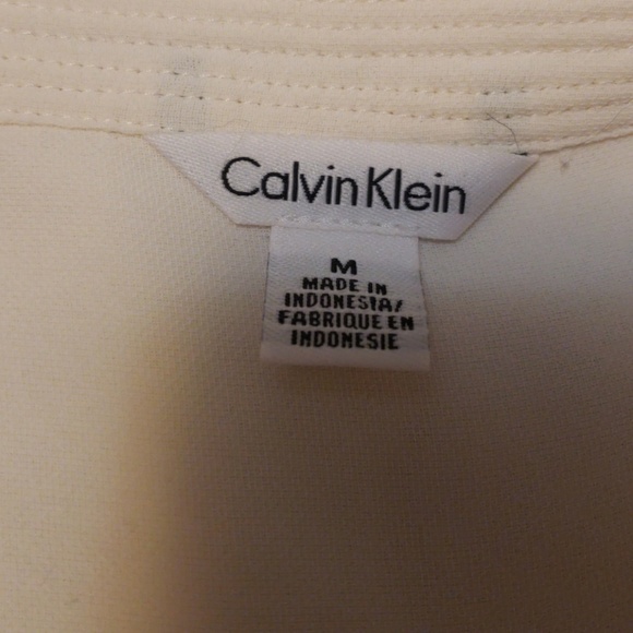 Calvin Klein cream "safari" blouse - Picture 7 of 8